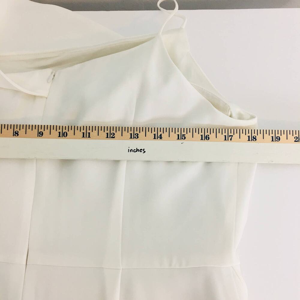 Laundry by Shelli Segal White One Shoulder  Dress 12 - Picture 11 of 12
